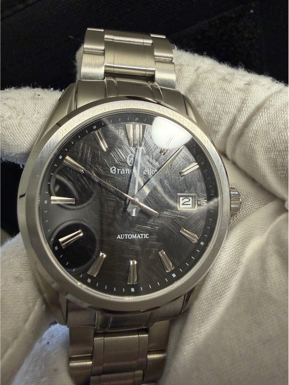 Custom Black Textured Dial Automatic Watch Mod - Picture 10 of 10